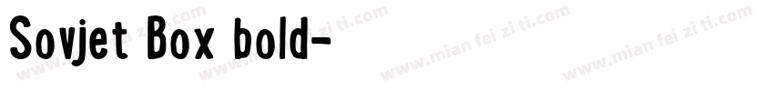 Sovjet Box bold字体转换